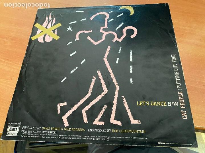 Discos de vinilo: DAVID BOWIE (BAILEMOS) MAXI ESPA&Ntilde;A 1983 (B-44) - Foto 3