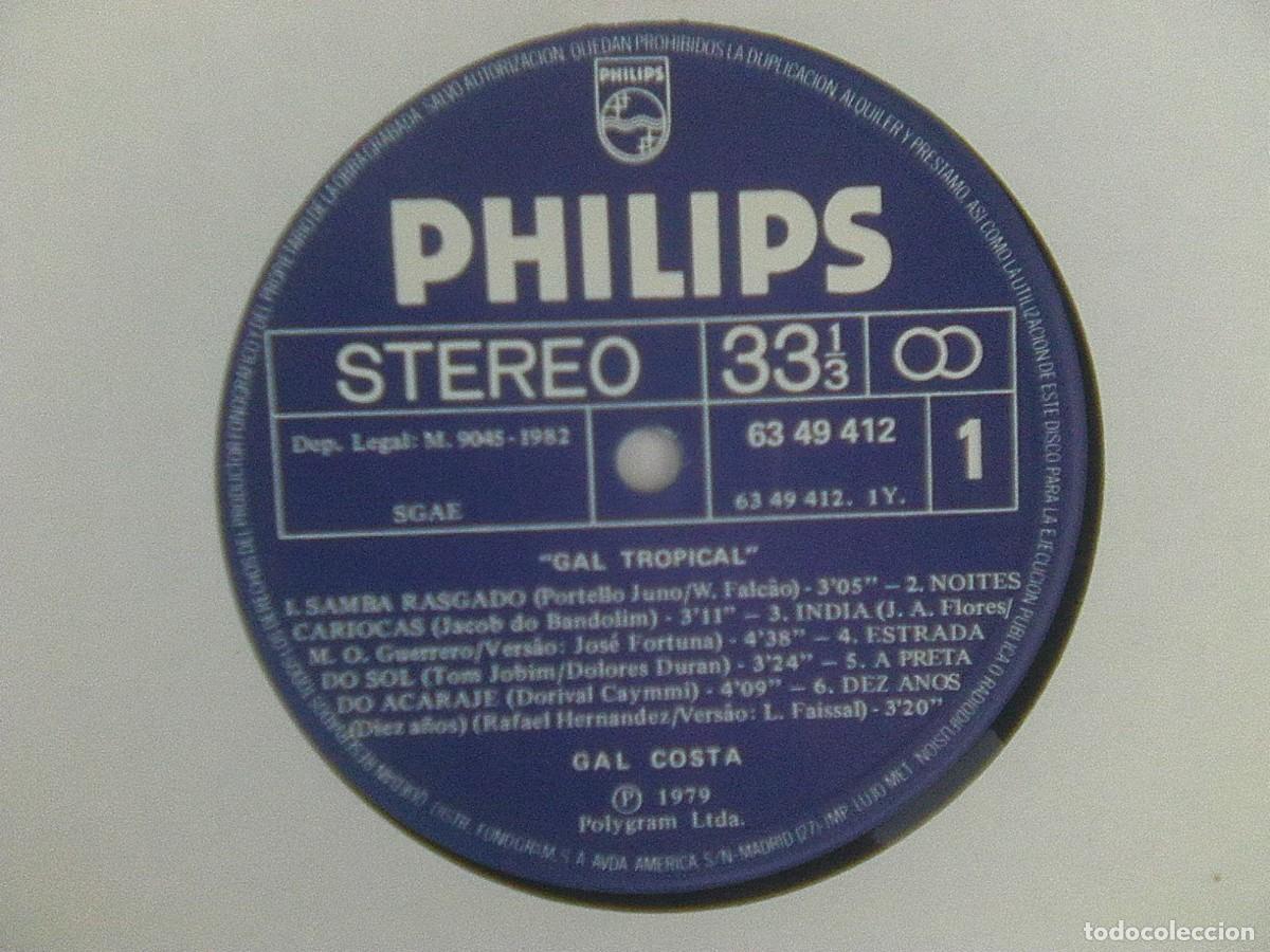 Discos de vinilo: Gal Costa - Tropical (Philips, 1979) - Foto 1