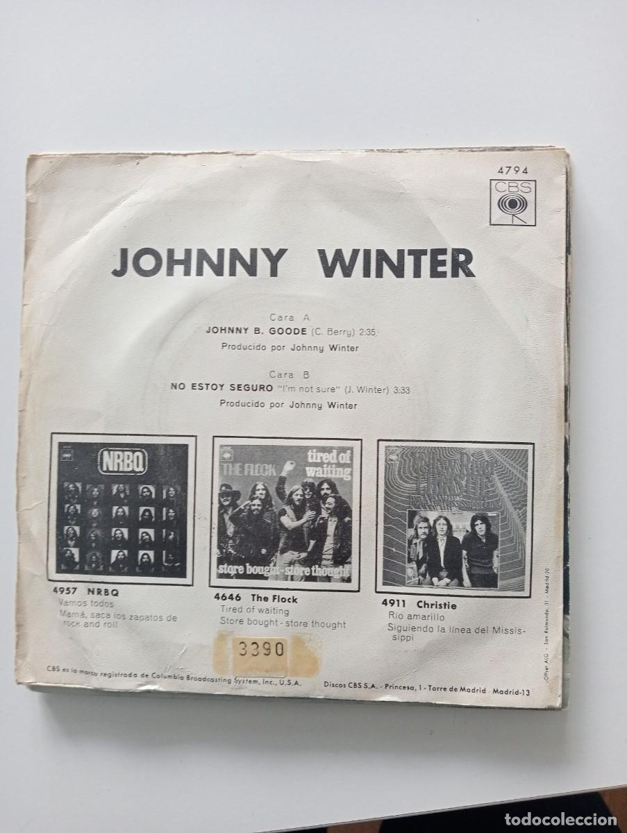 Discos de vinilo: Johnny Winter - Johnny B. Goode (7&rdquo;, Single) 1970 - Foto 2