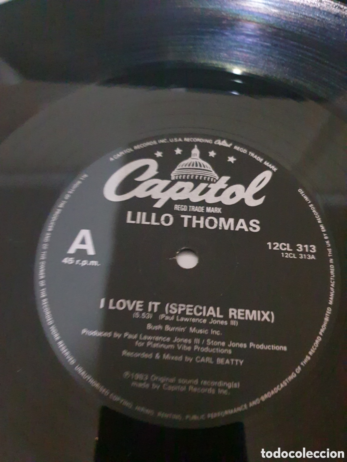 Discos de vinilo: Lillo Thomas&nbsp;&lrm;&ndash;&nbsp;I Love It (Special Remix - Foto 1