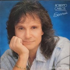 Discos de vinilo: ROBERTO CARLOS, SONRIE - LP SPAIN 1989 + ENCARTE CON LETRAS