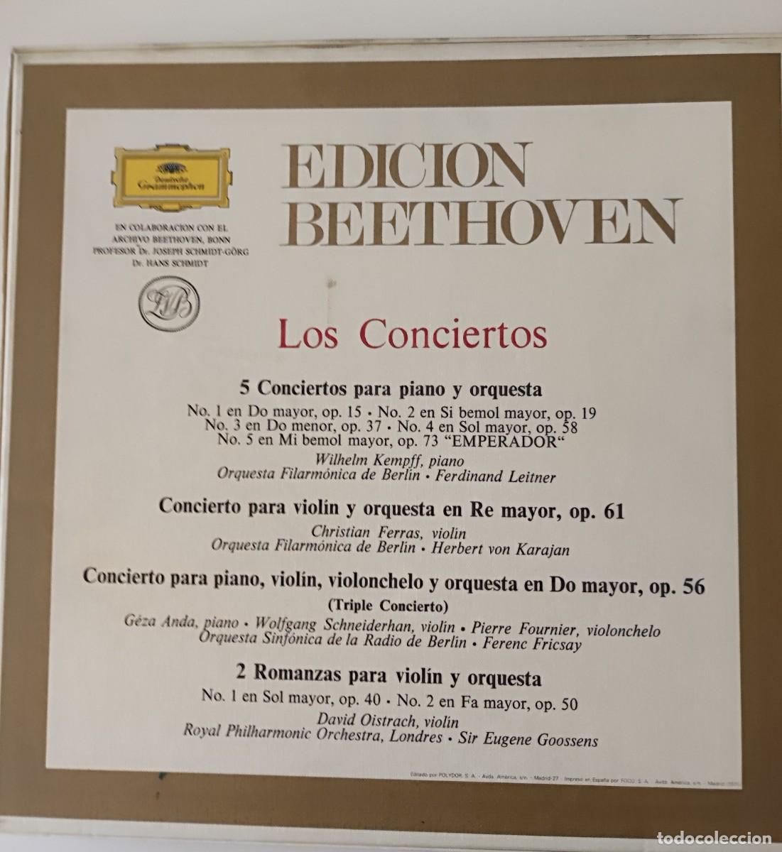 Discos de vinilo: Beethoven. LOS CONCIERTOS. VINILO - Foto 2
