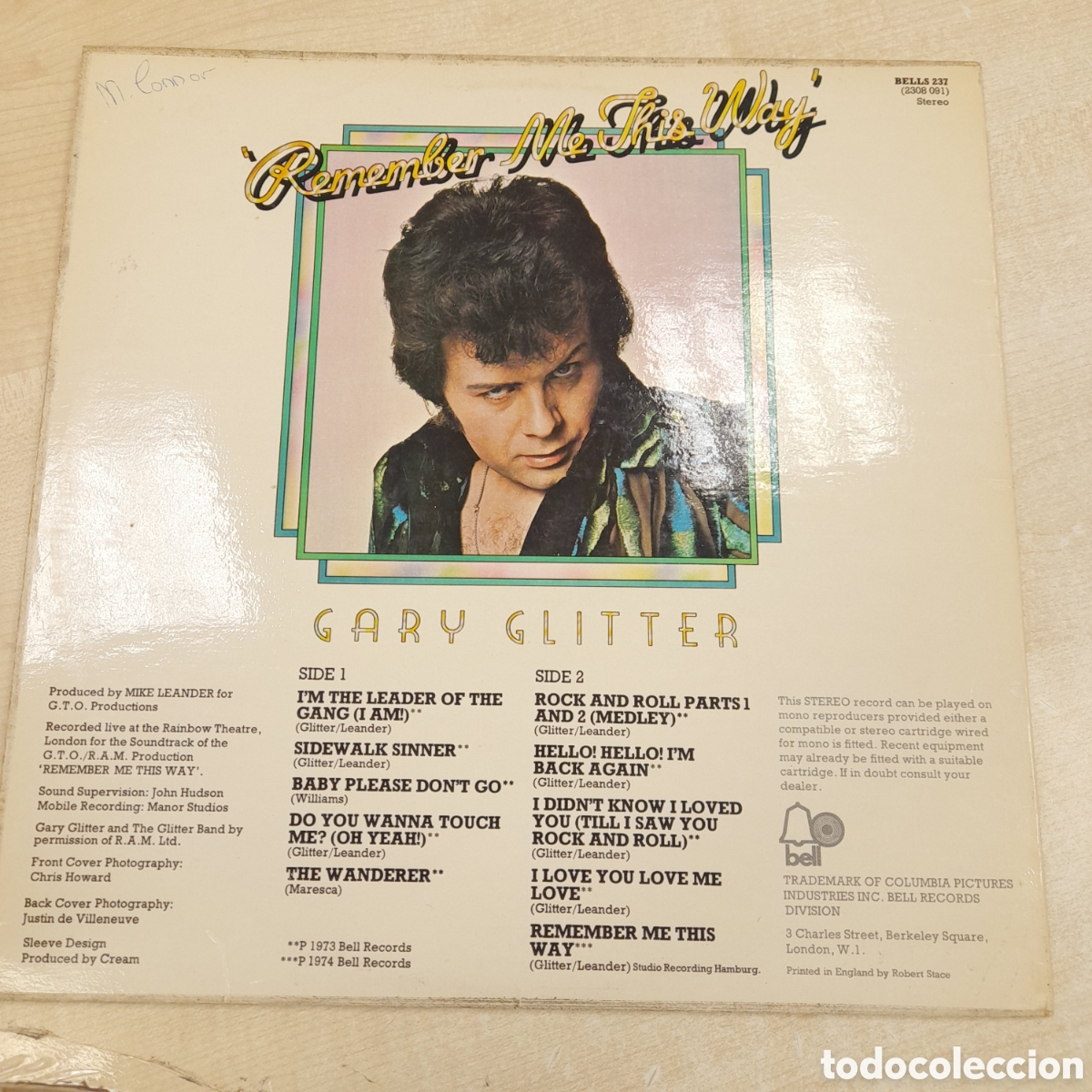 Discos de vinilo: Gary Glitter. Remember me this way - Foto 2