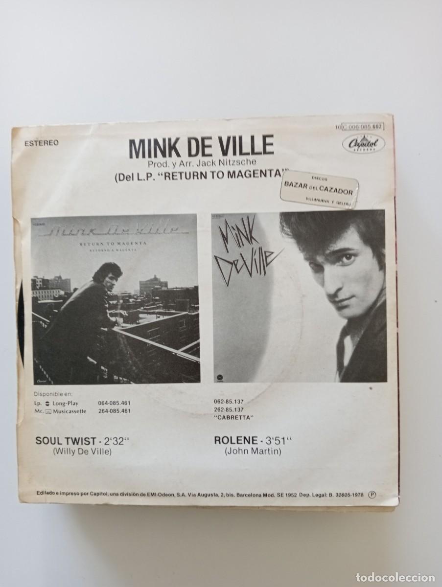 Discos de vinilo: Mink DeVille - Soul Twist (7&rdquo;) 1978 - Foto 2