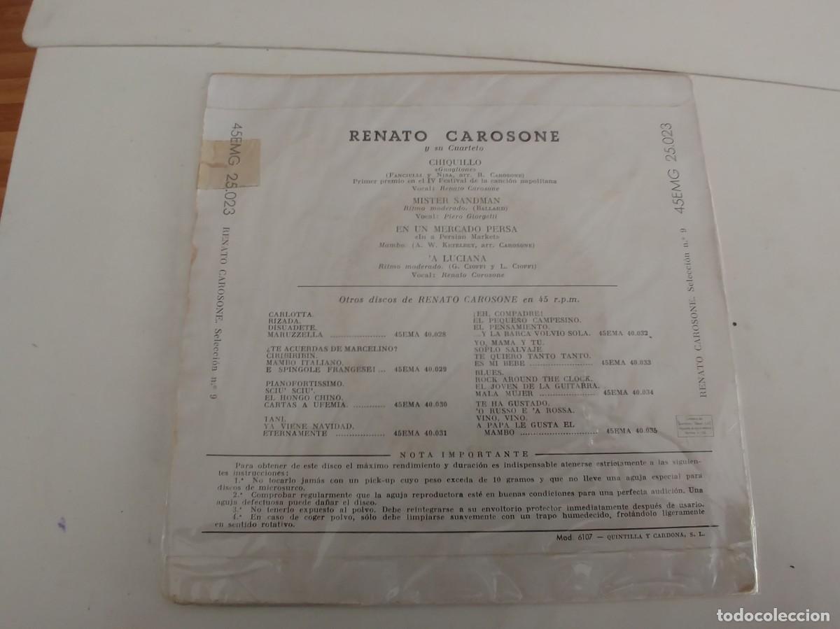 Discos de vinilo: RENATO CAROSONE-EP CHIQUILLO +3 - Foto 2