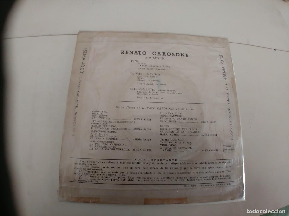 Discos de vinilo: RENATO CAROSONE-EP TANI +3 - Foto 2