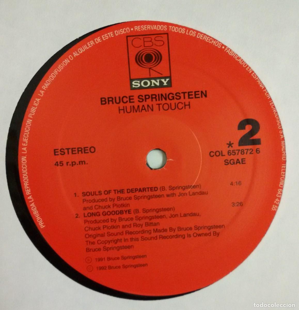 Discos de vinilo: Bruce Springsteen Human Touch Maxisingle 12&rdquo; Espa&ntilde;a 1992 - Foto 3
