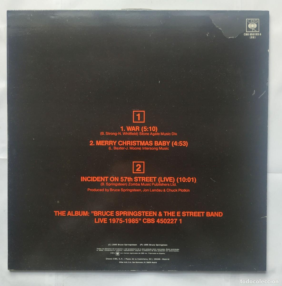 Discos de vinilo: Bruce Springsteen War Maxisingle 12&rdquo; Espa&ntilde;a 1986 - Foto 2