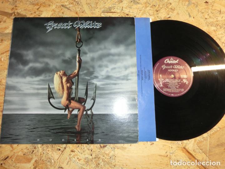 Discos de vinilo: GREAT WHITE - Hooked (SPAIN 1991) - Foto 1