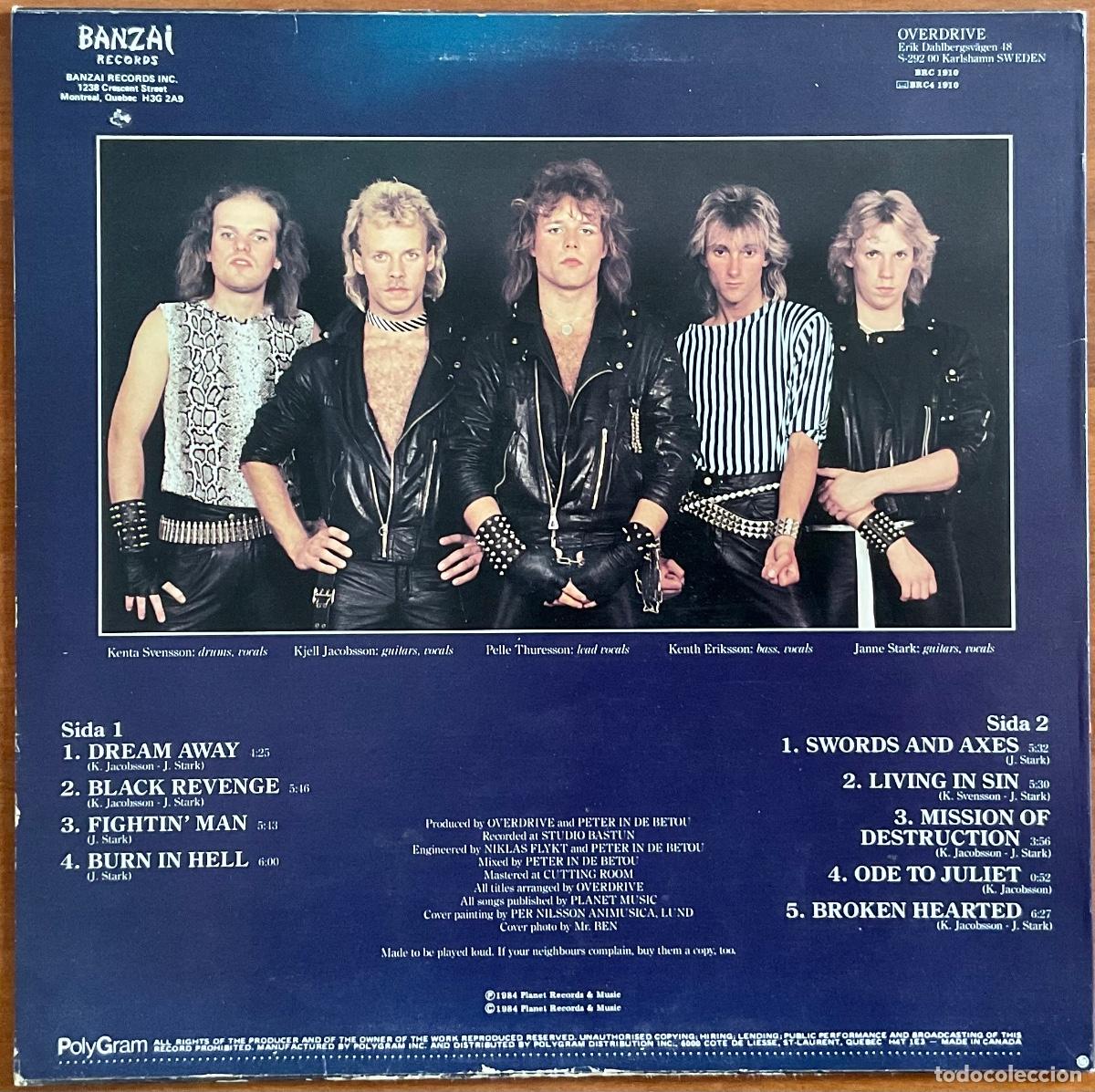 Discos de vinilo: OVERDRIVE - SWORDS AND AXES - Foto 2