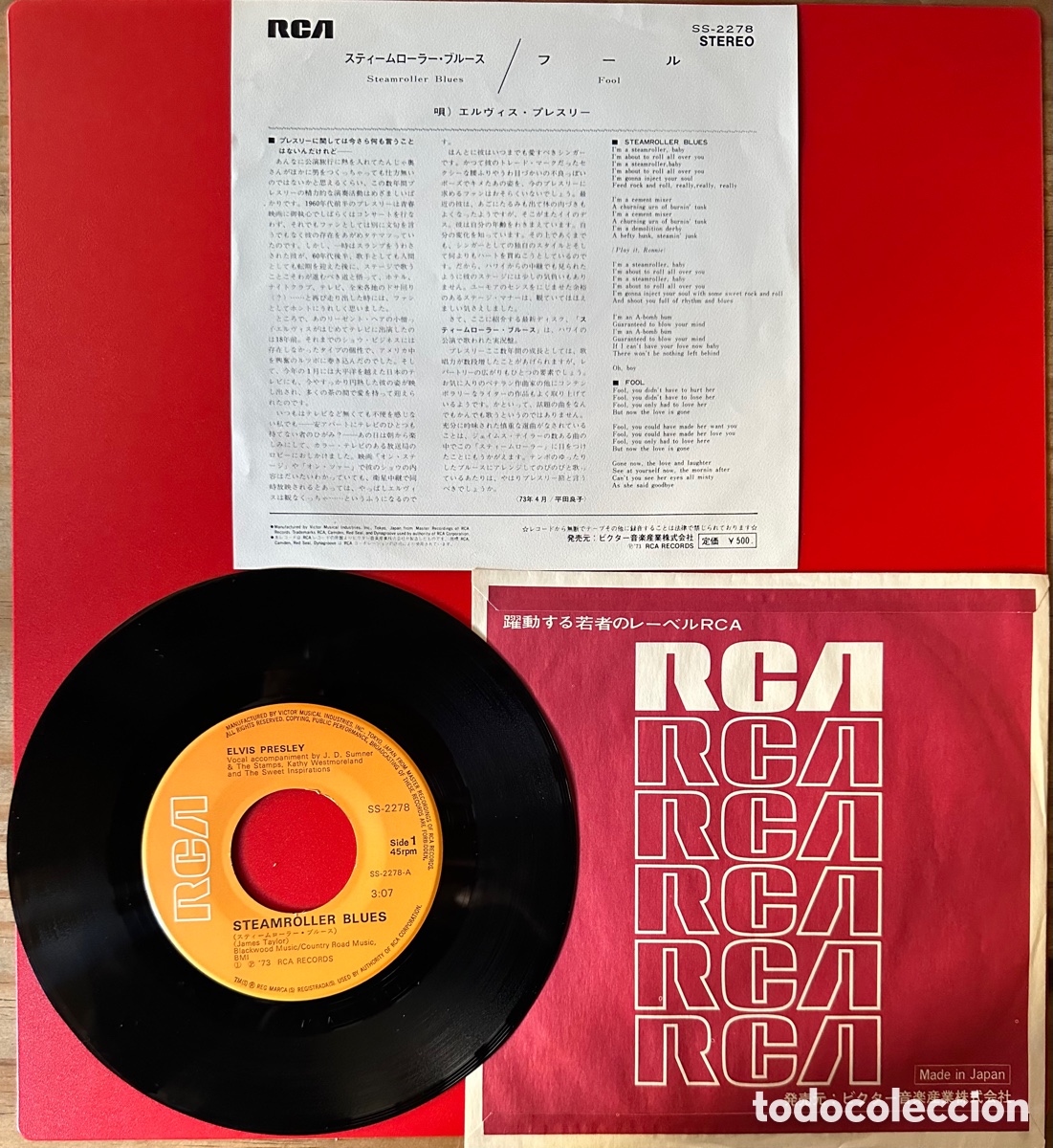 Discos de vinilo: Elvis Presley. Jap&oacute;n, 1973 - Foto 2