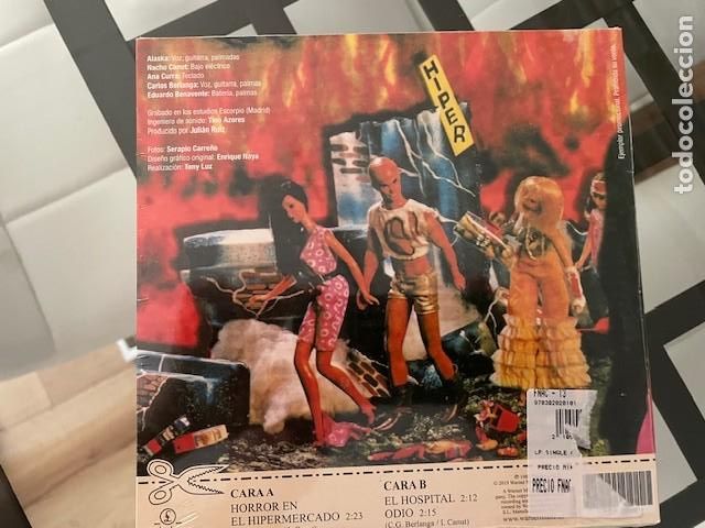 Discos de vinilo: ALASKA Y LOS PEGAMOIDES - SINGLE &rdquo;HORROR EN EL HIPERMERCADO&rdquo; - Foto 2