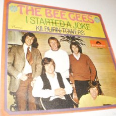 Discos de vinilo: SINGLE BEE GEES. I STARTED A JOKE. KILBURN TOWERS. POLYDOR 1969 SPAIN (BUEN ESTADO)