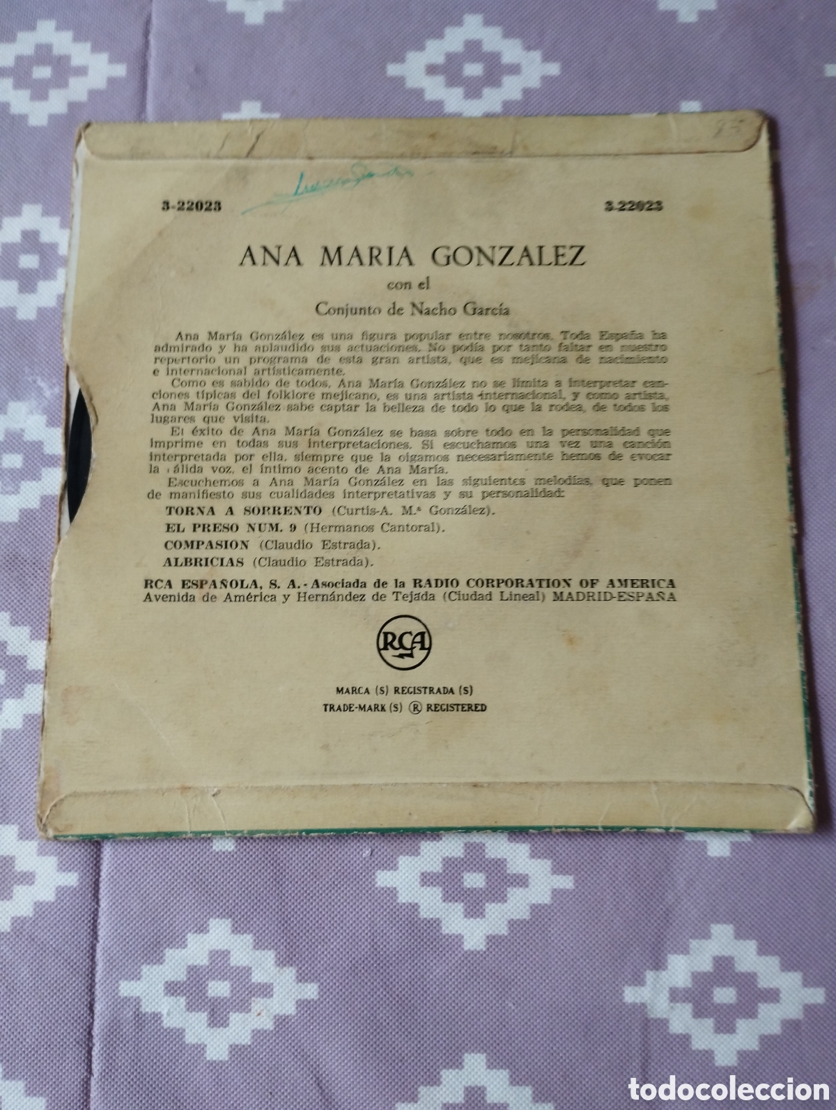 Discos de vinilo: Ana Mar&iacute;a Gonz&aacute;lez - Foto 2