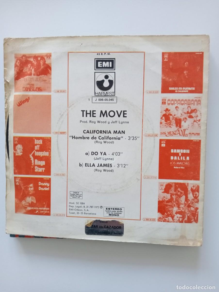 Discos de vinilo: The Move - California Man (7&rdquo;, Single) 1972 - Foto 2