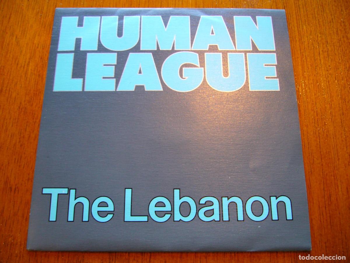 Disques de vinyle: HUMAN LEAGUE The Lebanon (Espa&ntilde;a-Virgin 1984) Synth Pop SINGLE M/M
