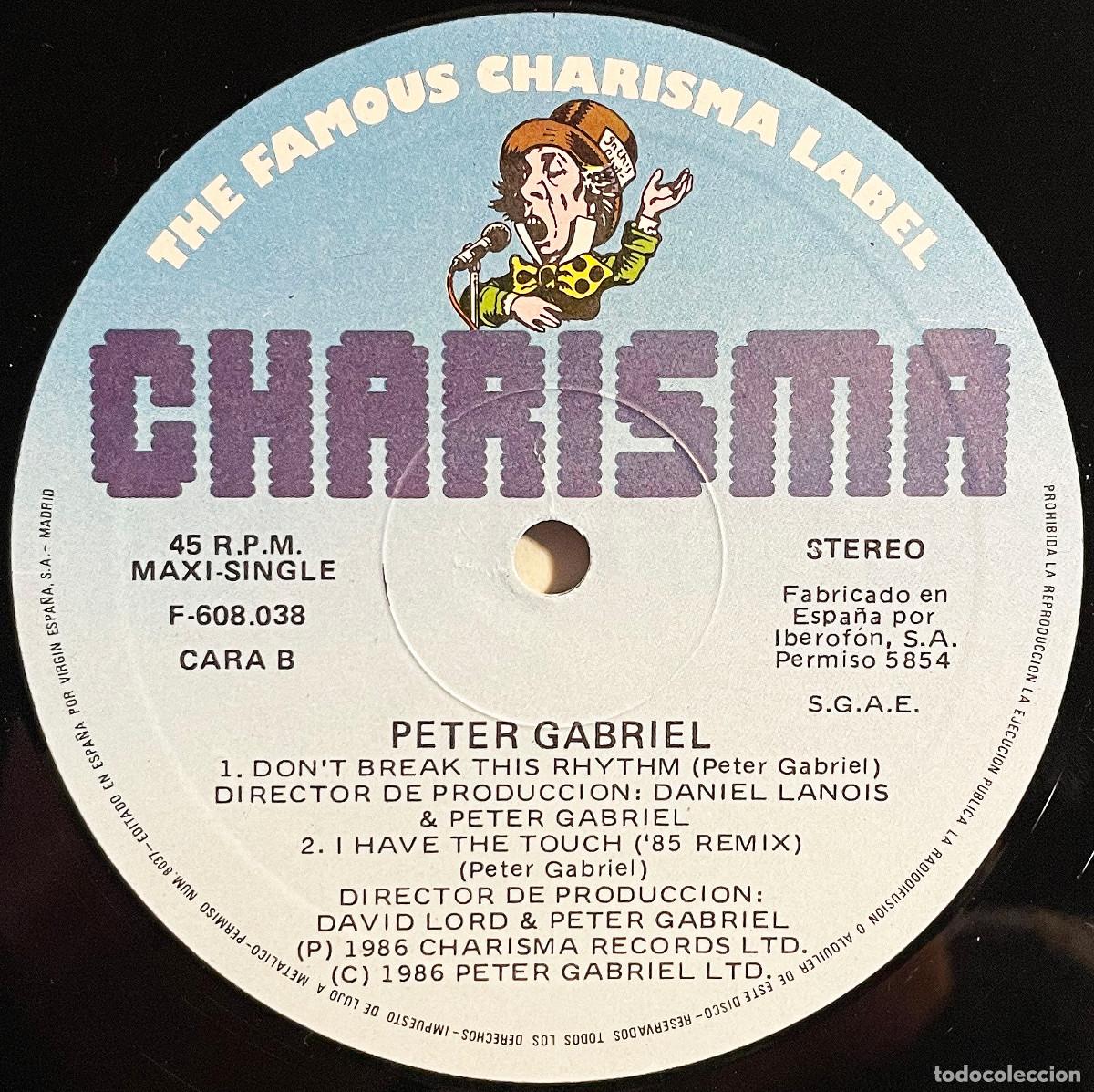 Discos de vinilo: PETER GABRIEL / SLEDGE HAMMER / MX CHARISMA 1986 / ESPA&Ntilde;A - Foto 4
