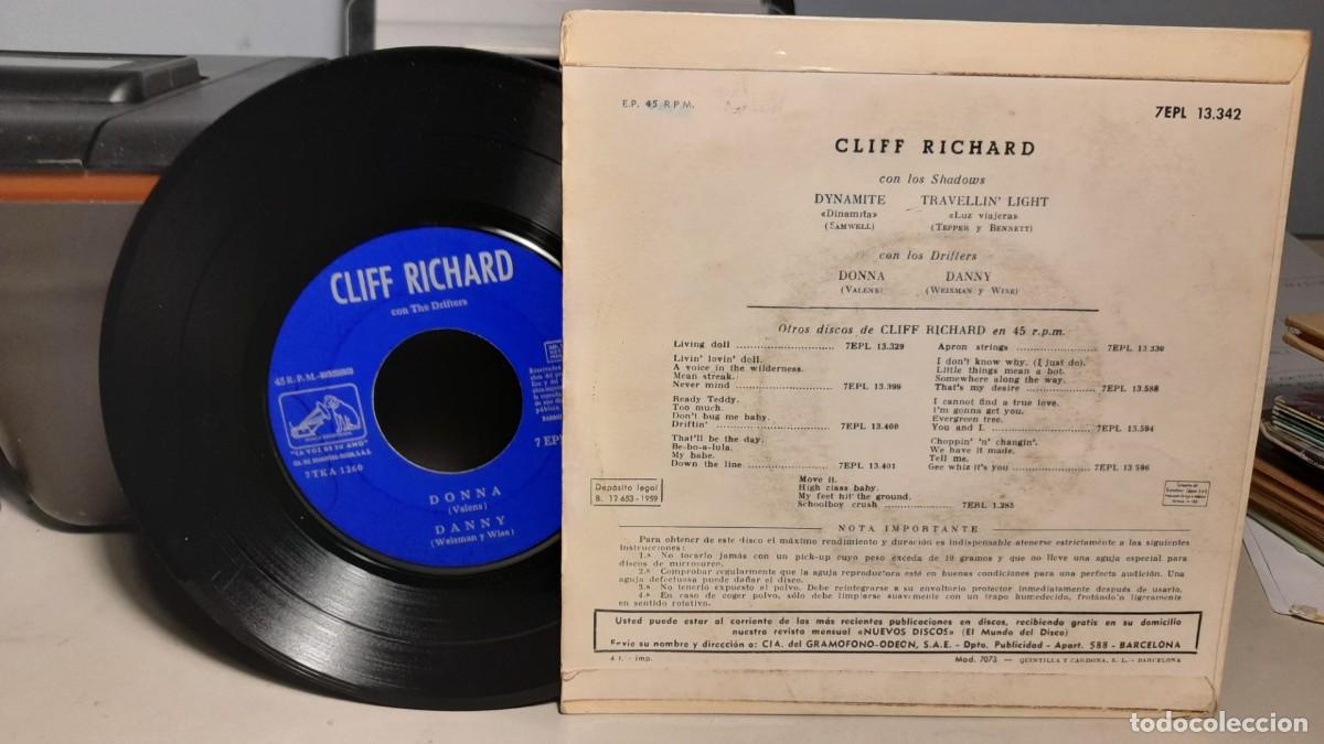 Discos de vinilo: EP CLIFF RICCHARD : DYNAMITE + 3 - Foto 2
