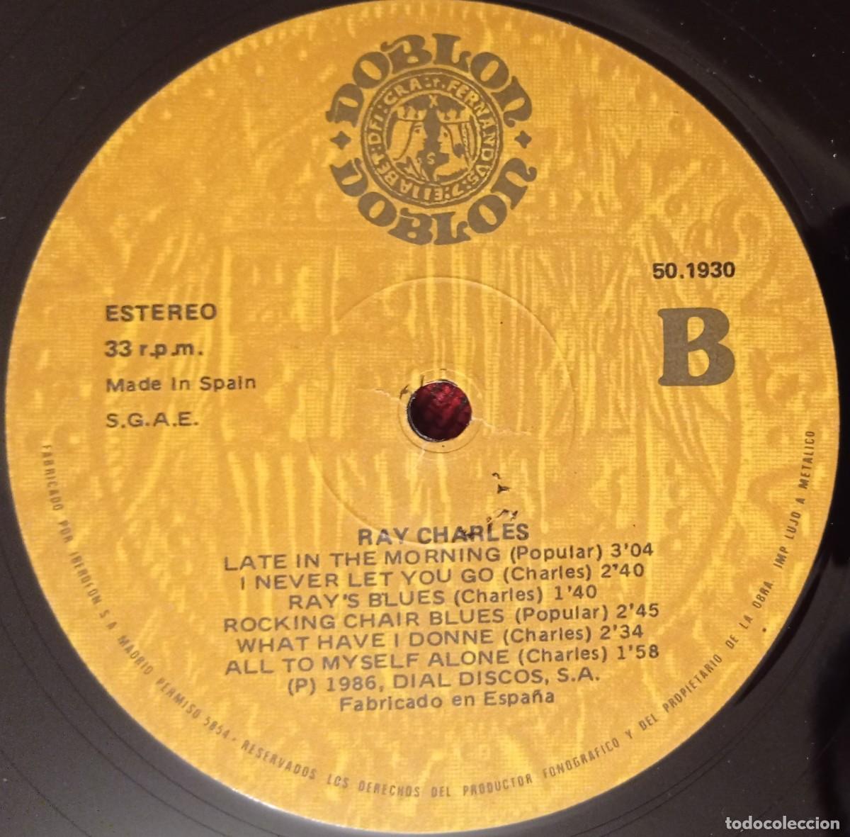 Discos de vinilo: RAY CHARLES ** Rays Blues Vol. 22 ** VINILO LP 1986 - Foto 4