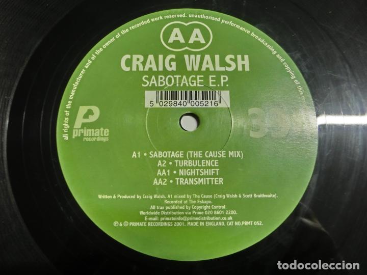 Discos de vinilo: Craig Walsh &ndash; Sabotage EP - Foto 3