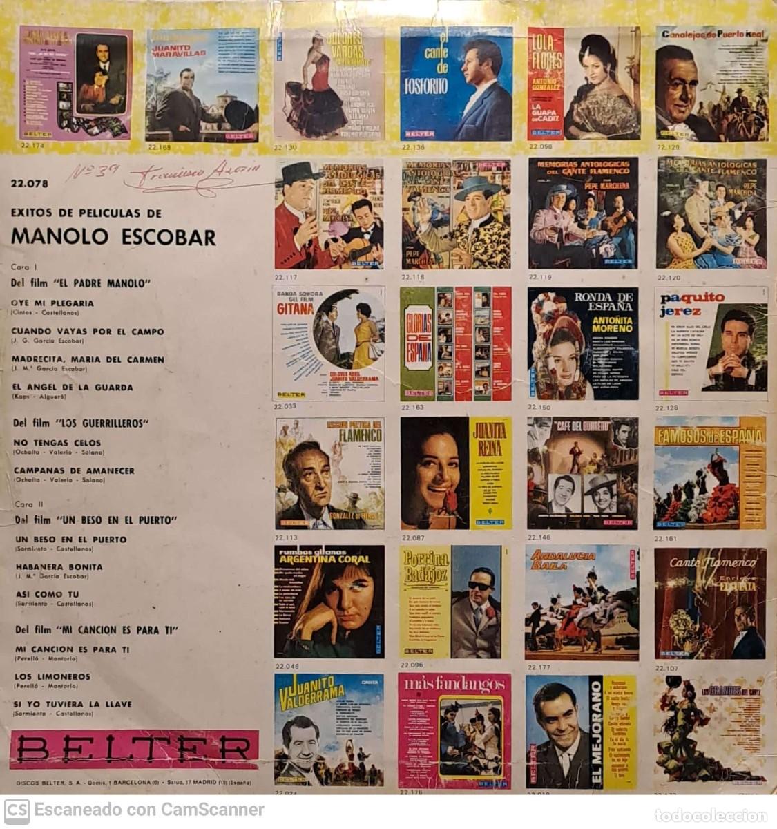 Discos de vinilo: Manolo Escobar &lrm;&ndash; Exitos De Peliculas - Foto 2