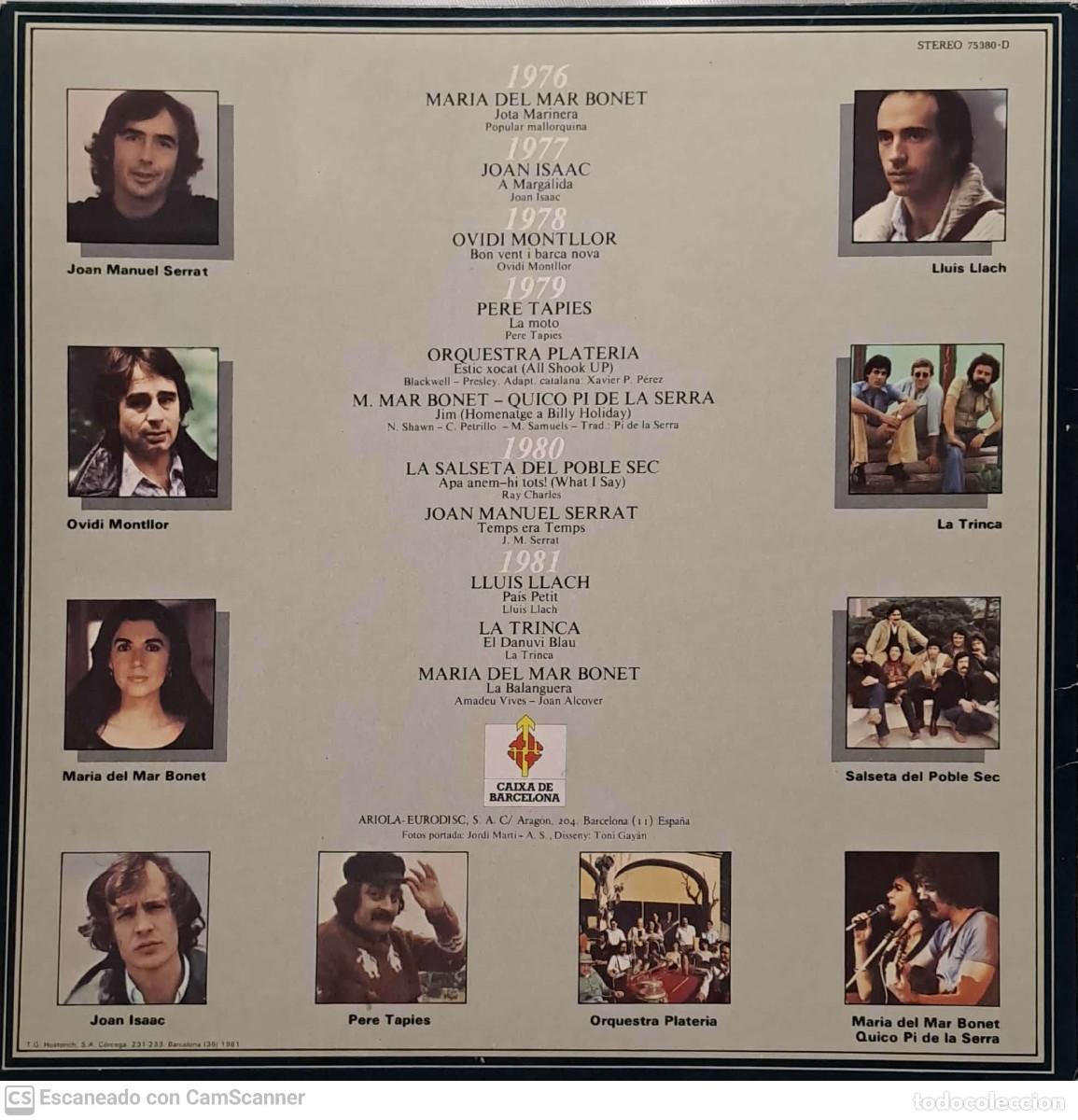 Discos de vinilo: Various &lrm;&ndash; Temps I Can&ccedil;ons 1976-1981 - Foto 2