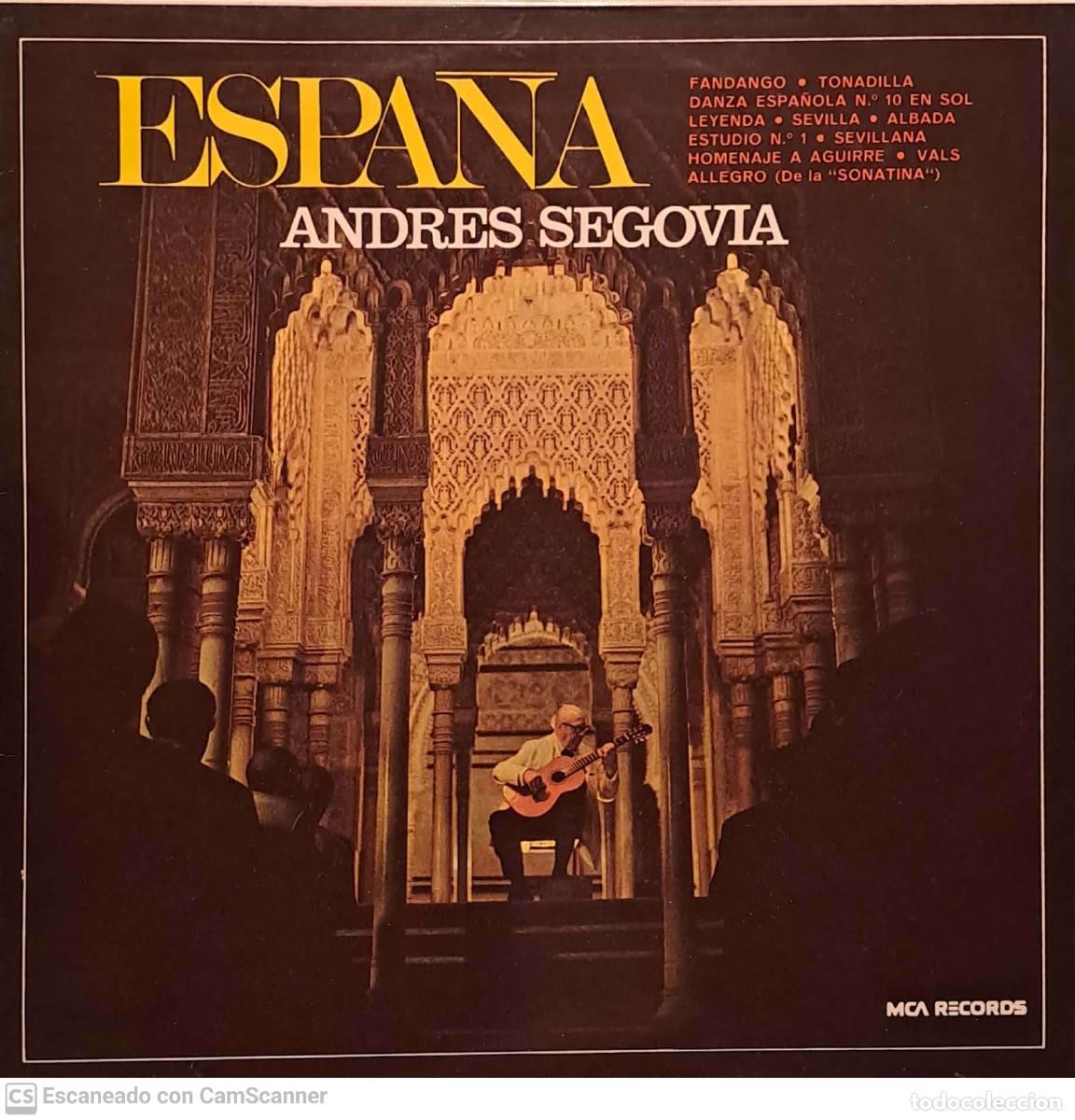 Discos de vinilo: Andres Segovia &lrm;&ndash; Espa&ntilde;a - Foto 1