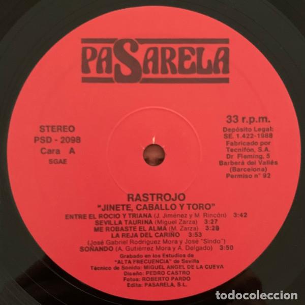 Discos de vinilo: Rastrojo Jinete, caballo y toro. - Foto 4