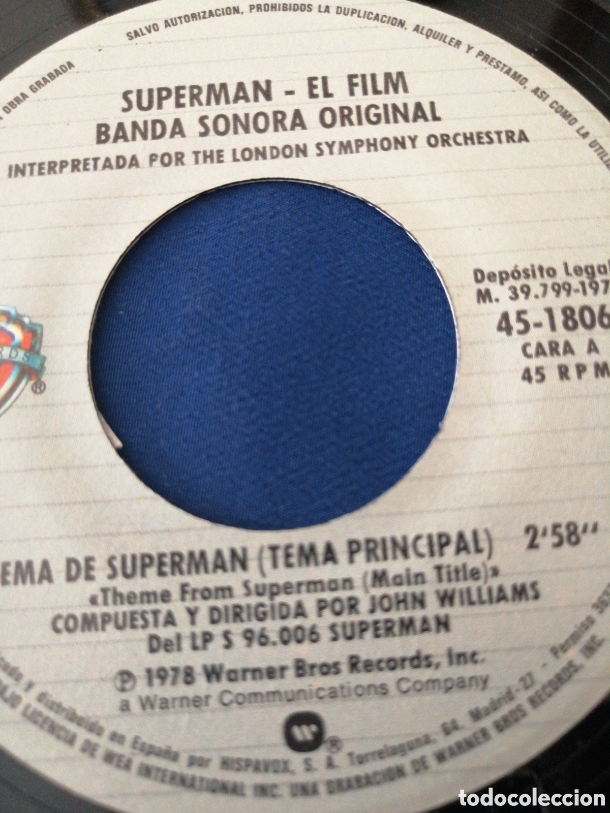 Discos de vinilo: SUPERMAN - EL FILM (TEMA PRINCIPAL) 1978 - Foto 11