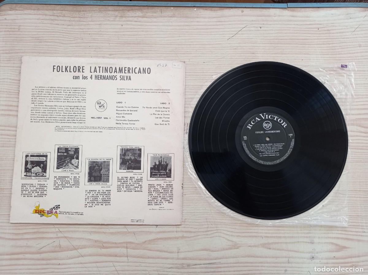 Discos de vinilo: Folklore Latinoamericano Con Los 4 Hermanos Silva LP - Foto 2