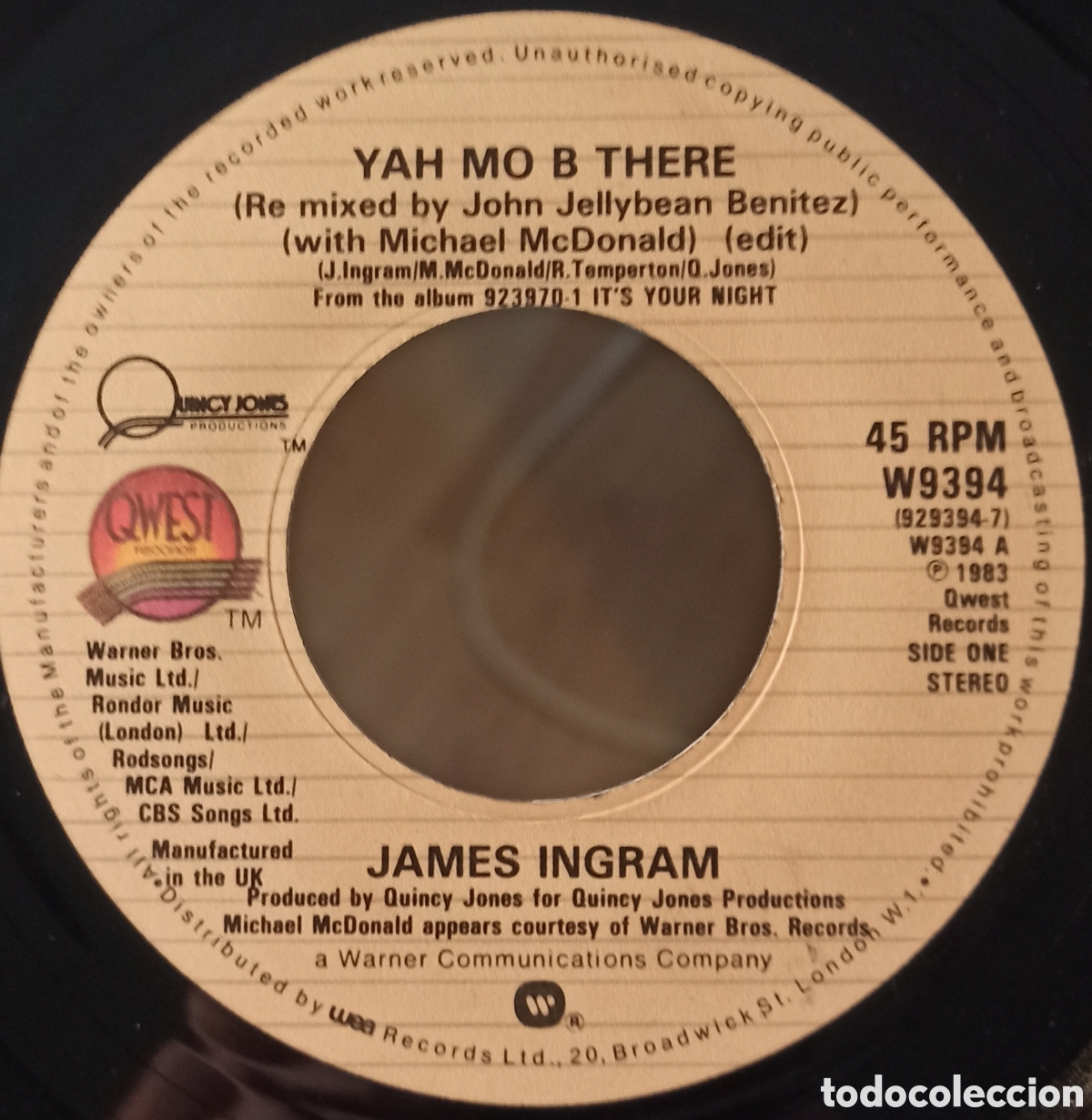 Discos de vinilo: James Ingram &ndash; Yah Mo B There - Foto 1