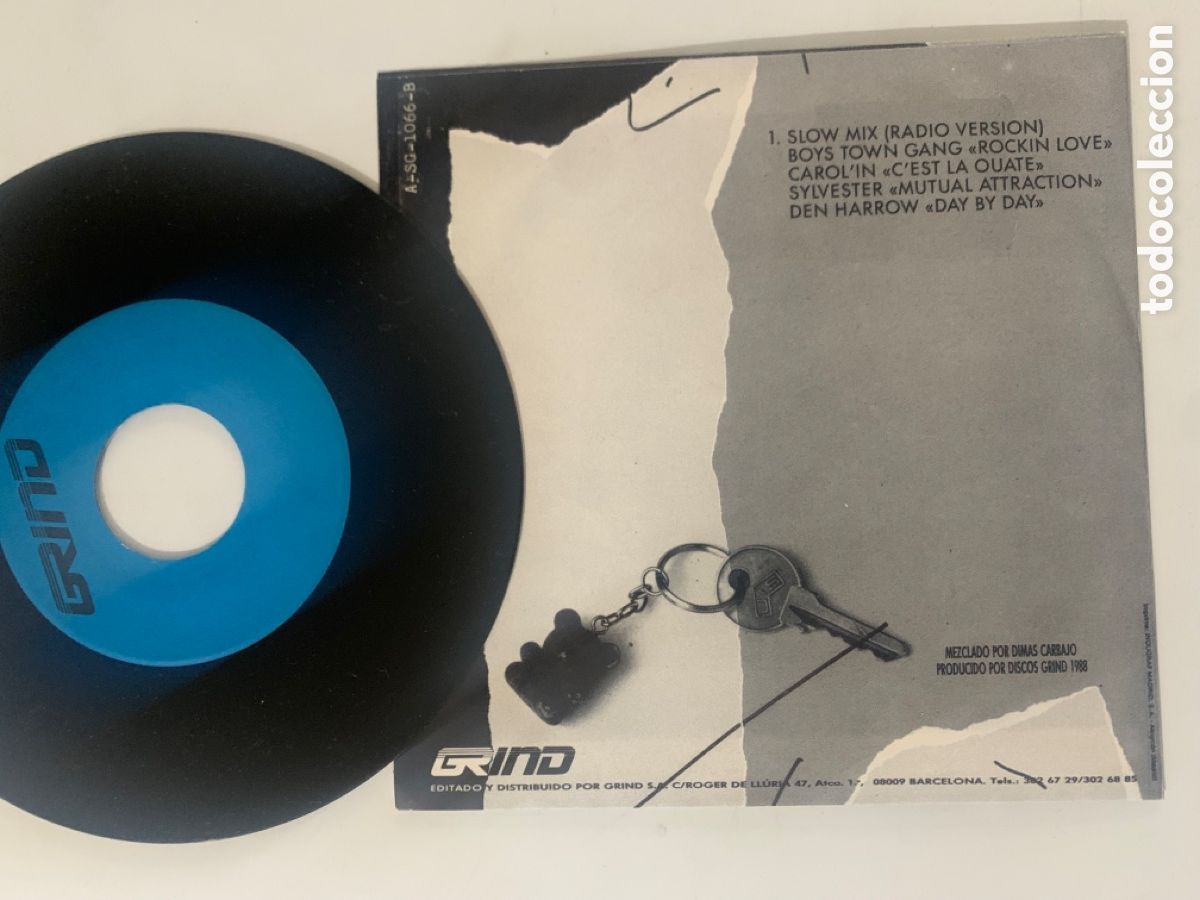 Discos de vinilo: single ep Grindy Slow Mix de 1988 - Foto 2