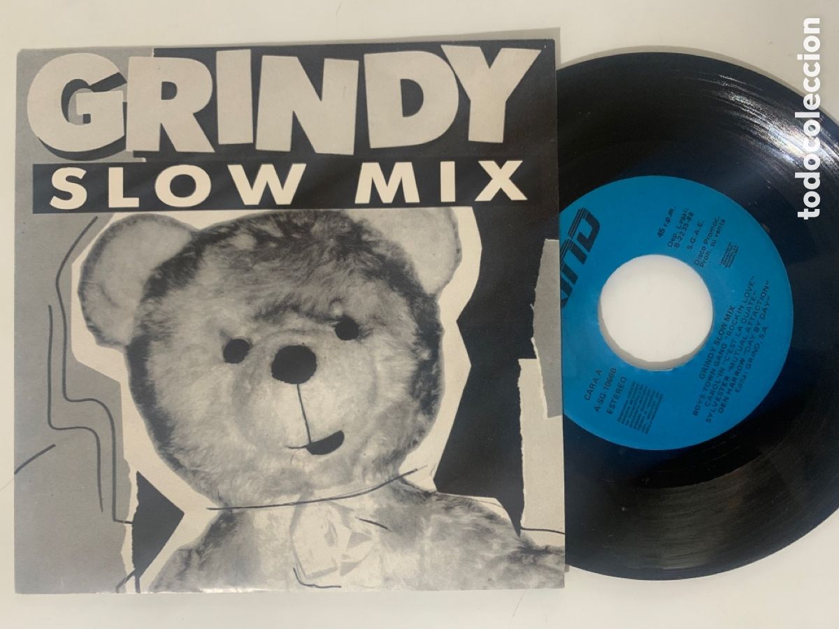 Discos de vinilo: single ep Grindy Slow Mix de 1988 - Foto 1