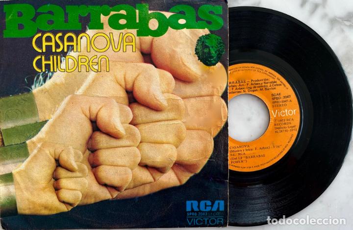 Discos de vinilo: BARRAB&Aacute;S, CASANOVA. SINGLE ORIGINAL ESPA&Ntilde;A 1973 - Foto 1
