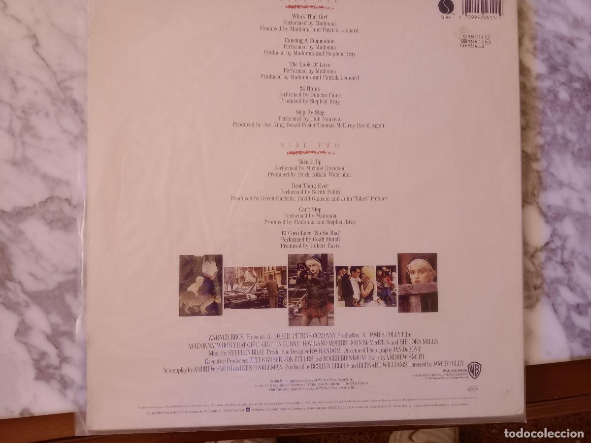 Discos de vinilo: MADONNA / WHO&acute;S THAT GIRL - Foto 2