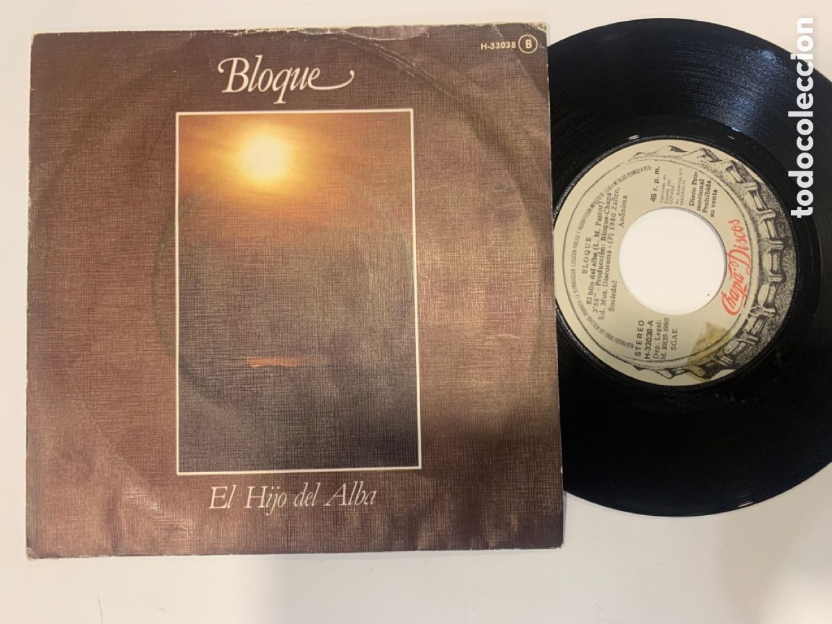 Discos de vinilo: single promo Bloque &ndash; El Hijo Del Alba - Foto 1
