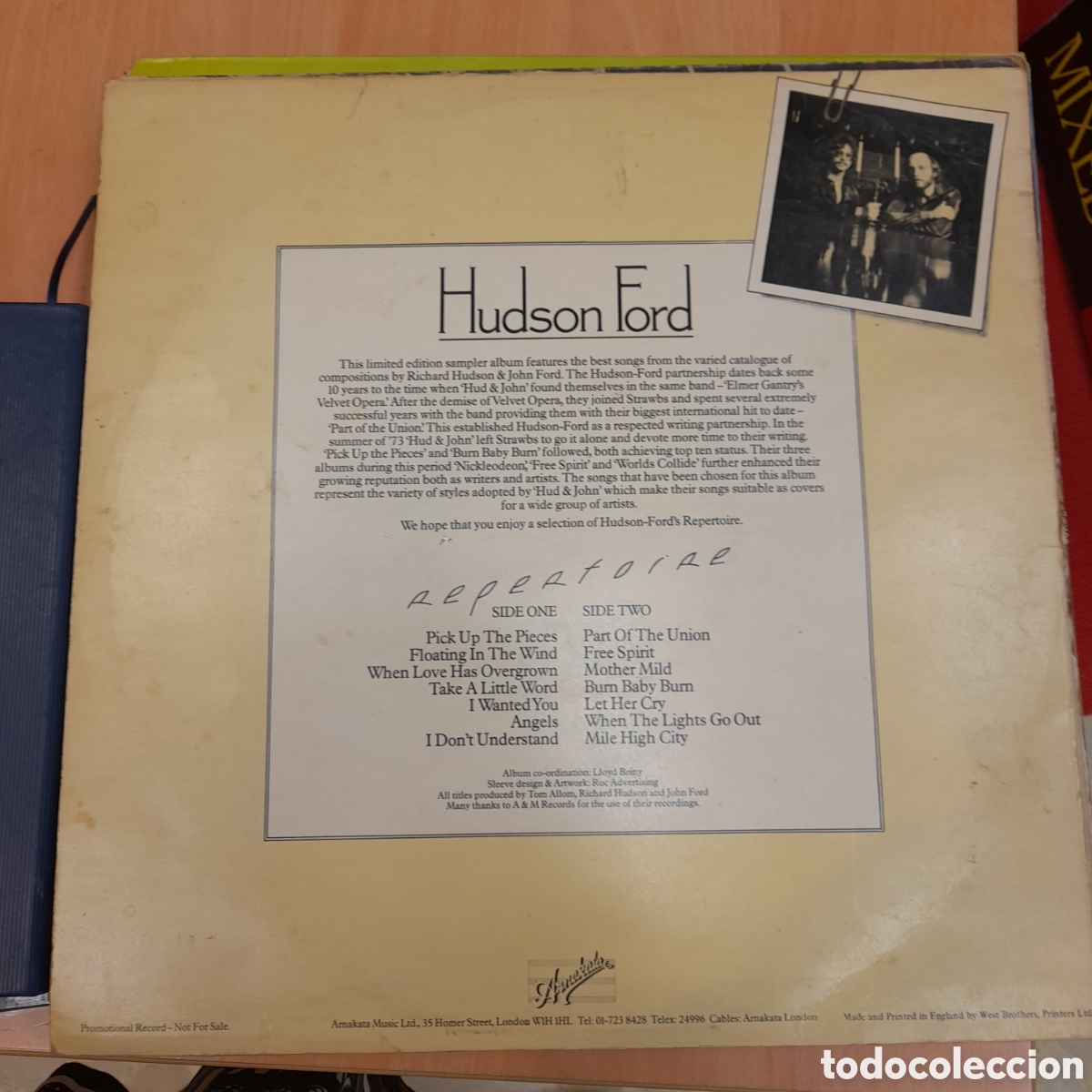 Discos de vinilo: Hudson Ford. Repertoire - Foto 2
