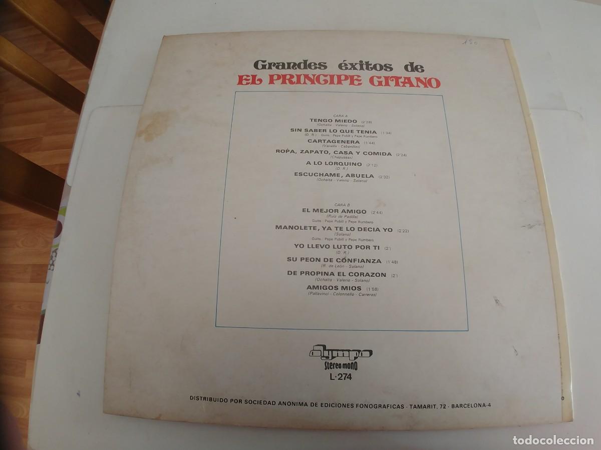 Discos de vinilo: EL PRINCIPE GITANO-LP GRANDES EXITOS - Foto 2
