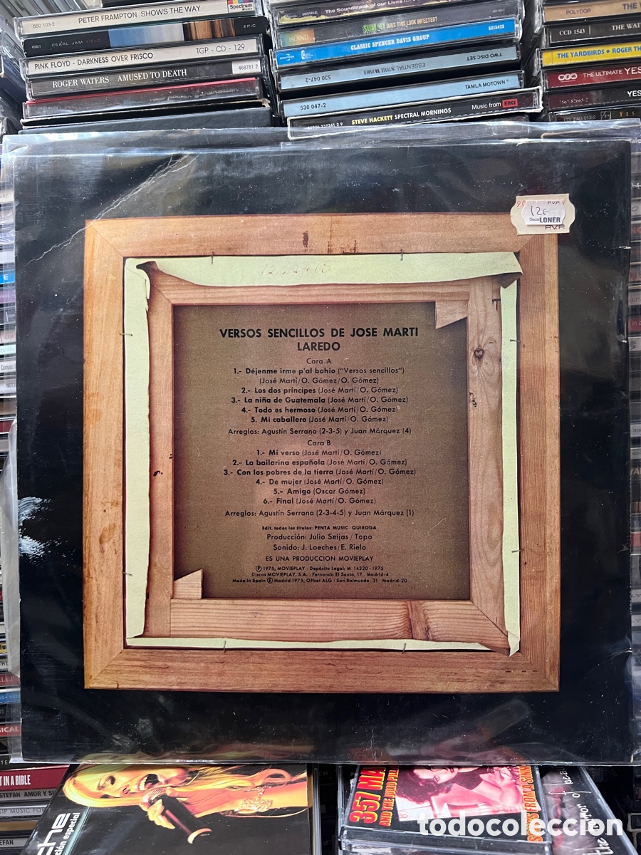 Discos de vinilo: Versos sencillos de Jos&eacute; Mart&iacute; / Laredo - Foto 2