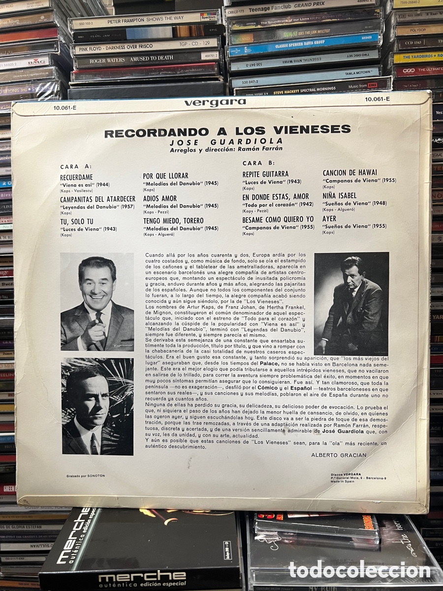 Discos de vinilo: Recordando a los Vieneses Jos&eacute; Guardiola - Foto 2