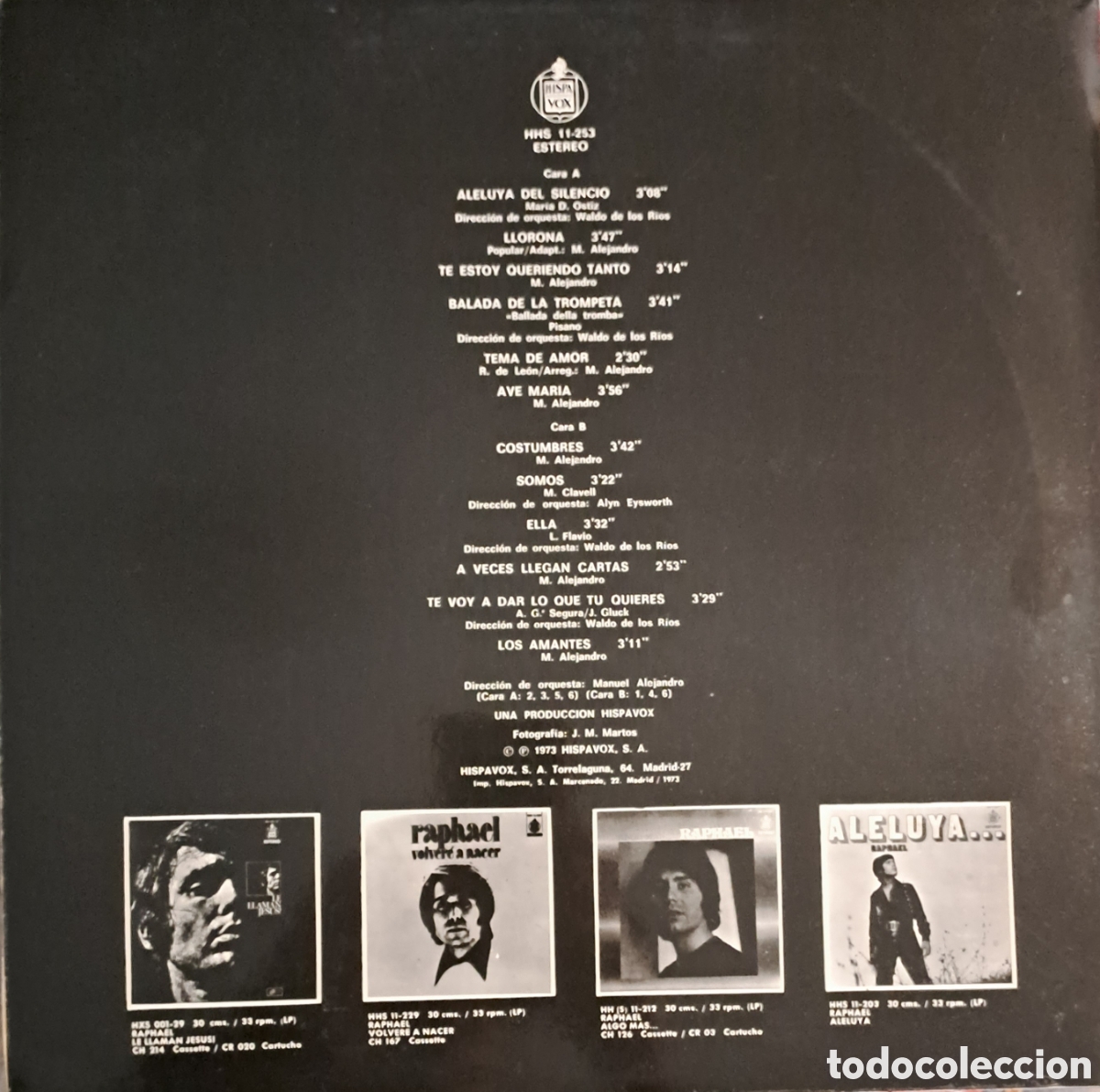 Discos de vinilo: Raphael &nbsp;&lrm;&ndash;&nbsp;El Disco De Oro De Raphael : Hispavox&nbsp;&lrm;&ndash; HHS 11-253 : Vinyl, LA.2 - Foto 2