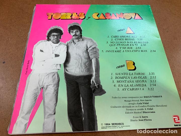 Discos de vinilo: TORRES CASANOVA. Antiguo disco de vinilo. - Foto 2