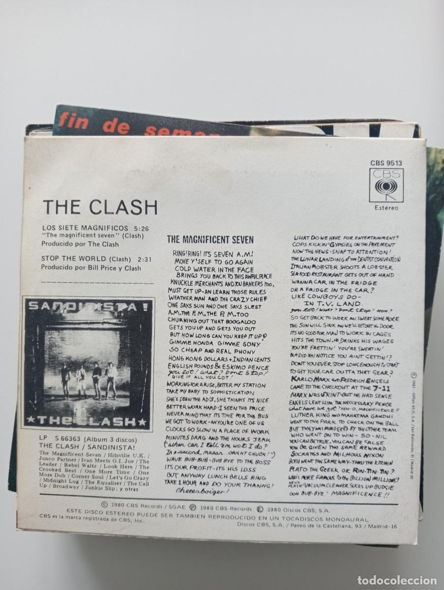 Discos de vinilo: The Clash - Los 7 Magnificos (7&rdquo;, Single) 1981 - Foto 2