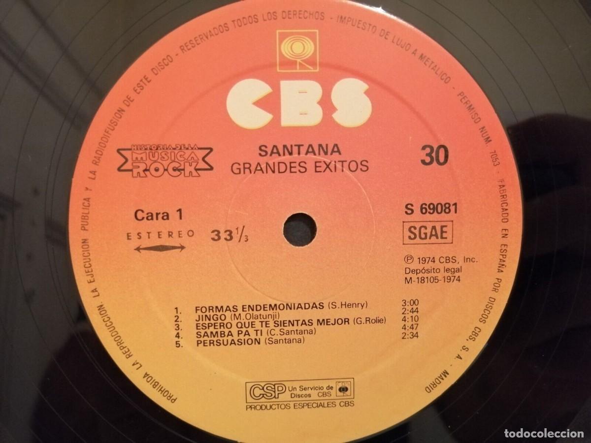 Discos de vinilo: Santana - Grandes Exitos - LP - 1982 - Foto 4