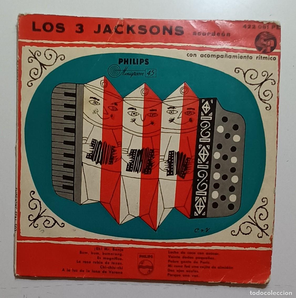 Discos de vinilo: Single - LOS 3 JACKSONS - ACORDEON CON ACOMPA&Ntilde;AMIENTO RITMICO - Foto 1