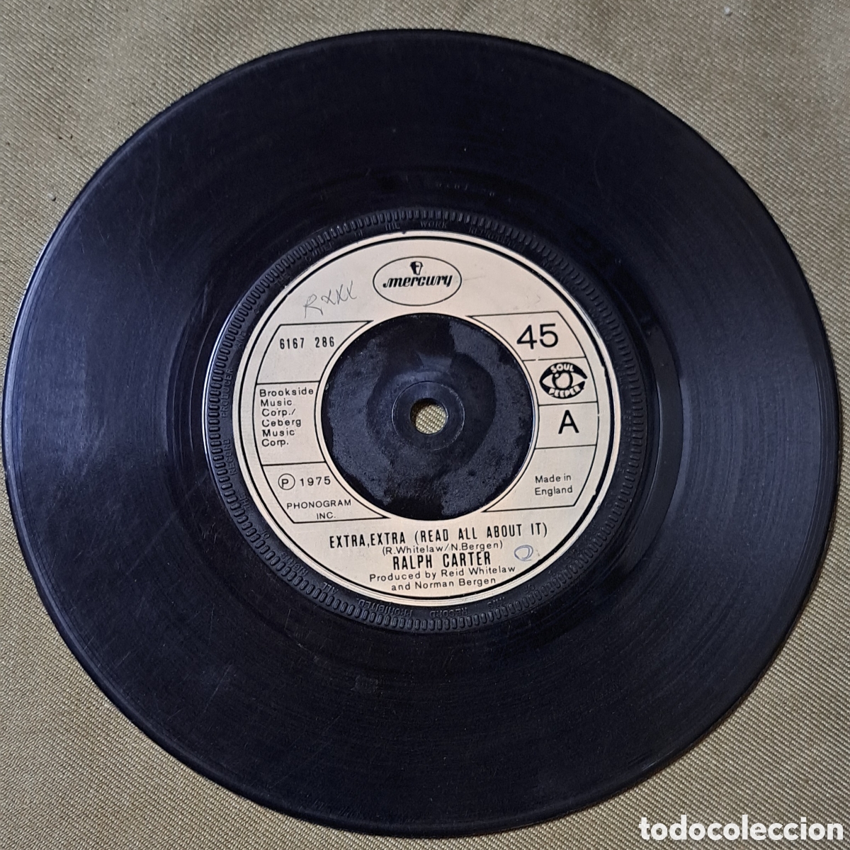 Discos de vinilo: SINGLE RALPH CARTER, EXTRA EXTRA, MERCURY 1975 - Foto 2