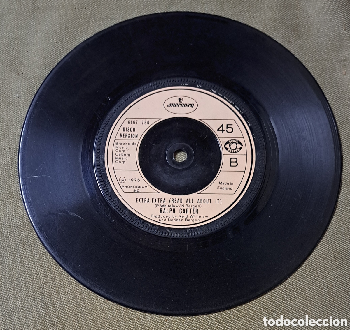Discos de vinilo: SINGLE RALPH CARTER, EXTRA EXTRA, MERCURY 1975 - Foto 1
