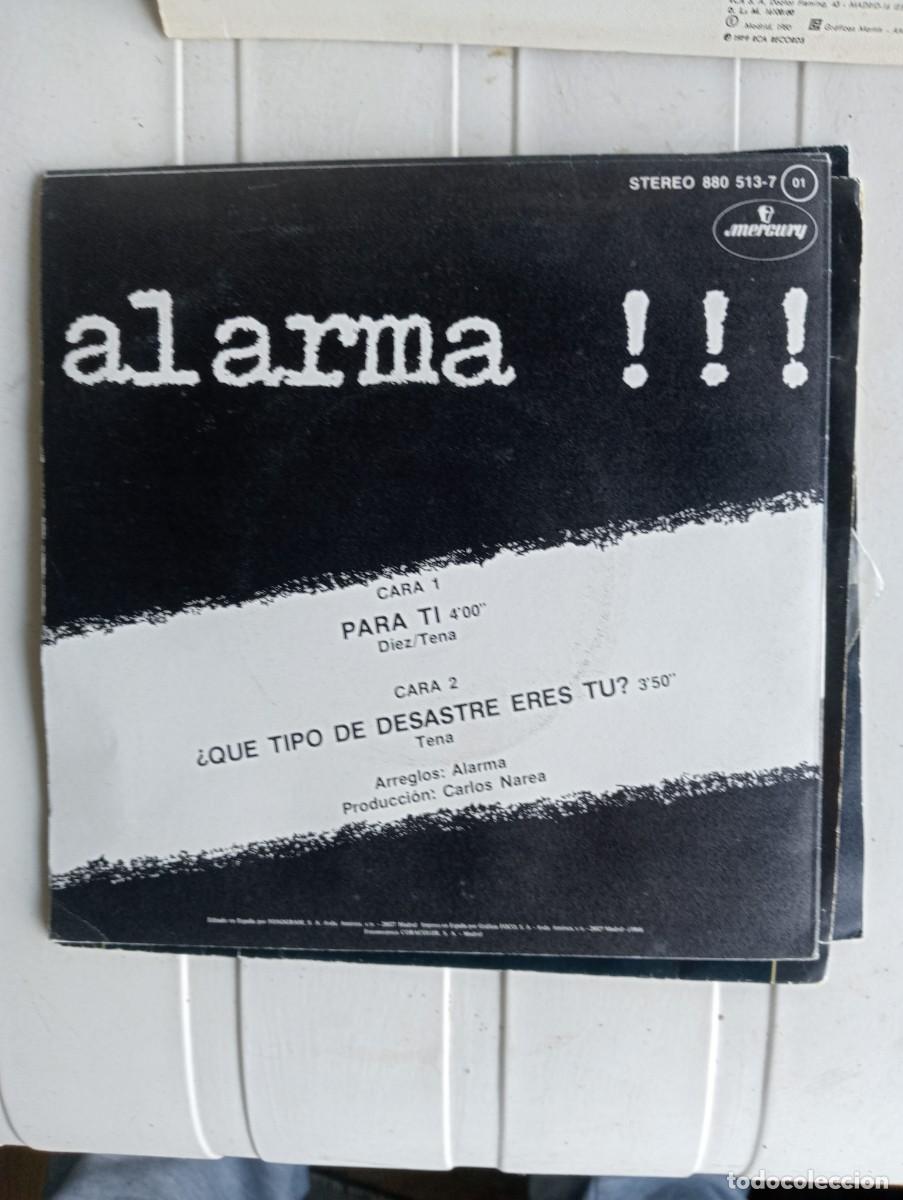 Discos de vinilo: Alarma!!! - Para Ti (7&rdquo;, Single) 1984 power pop - Foto 2