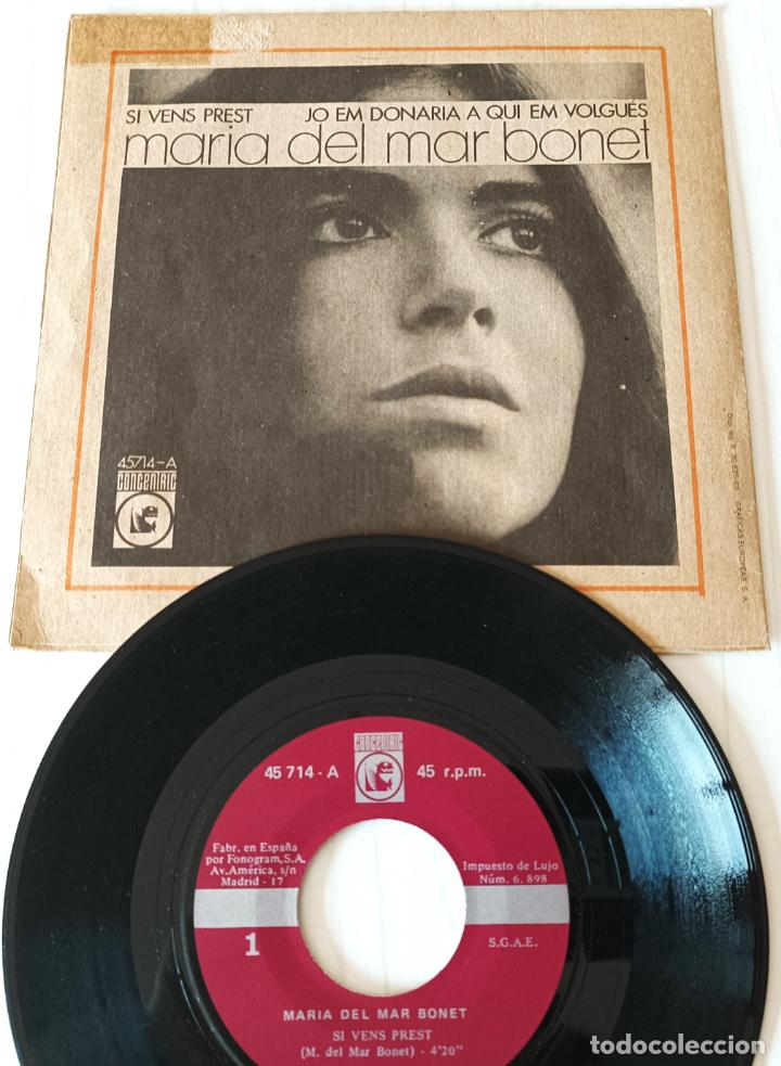Discos de vinilo: MARIA DEL MAR BONET - SI VENS PREST CONCENTRIC - 1969 - Foto 2