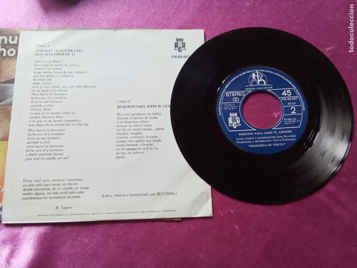 Discos de vinilo: NUEVO HORIZONTE REYZABAL MAC 2 5C4 - Foto 2